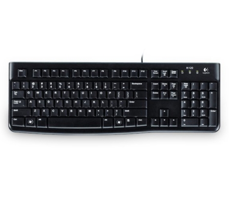 Logitech K120 Corded Keyboard teclado USB QWERTZ Alemán Negro
