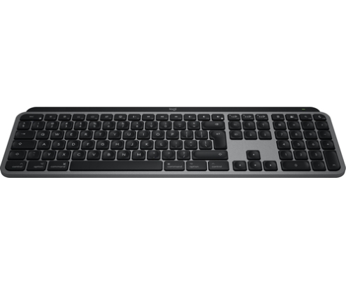 Logitech Master MX Keys S for Mac teclado Oficina RF Wireless + Bluetooth QWERTY Internacional de EE.UU. Aluminio, Negro