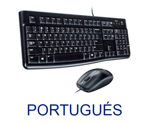 LOGITECH MK120 TECLADO Y RATON PORTUGUES USB NEGRO 920-002547