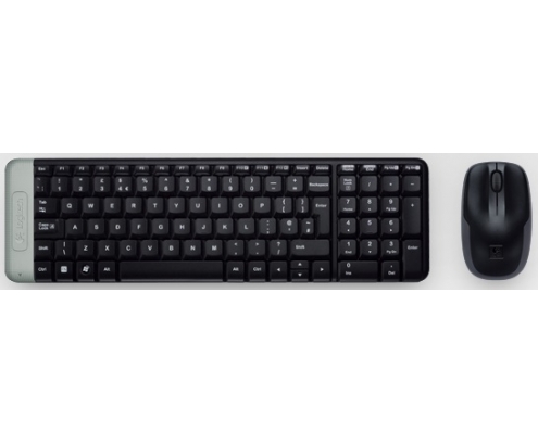 LOGITECH MK220 TECLADO Y RATON EN INGLES WIRELESS NEGRO 920-003161