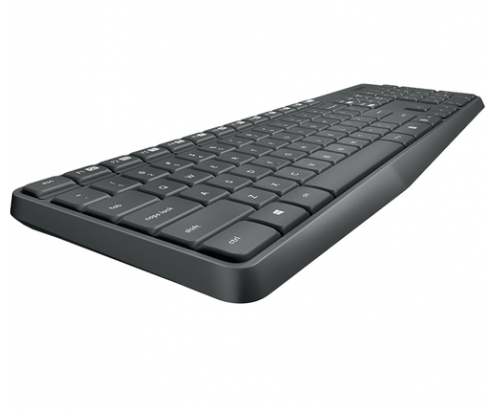 Logitech MK235 Wireless Keyboard and Mouse Combo teclado RF inalámbrico Checa Gris