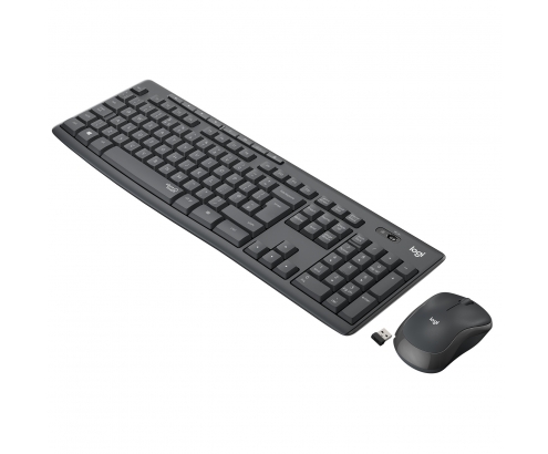 Logitech MK295 Silent Wireless Combo teclado RF inalámbrico QWERTY Internacional de EE.UU. Negro