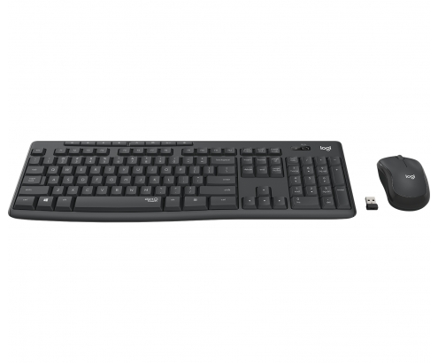 Logitech MK295 Silent Wireless Combo teclado RF inalámbrico QWERTY Internacional de EE.UU. Negro