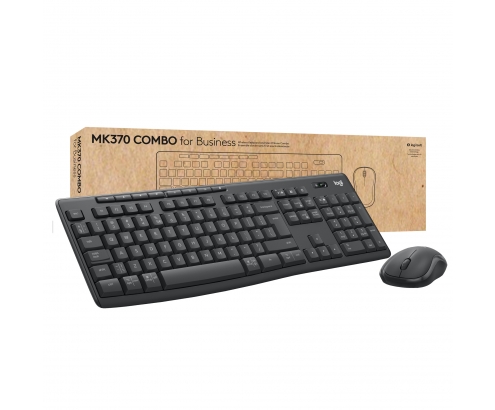 Logitech MK370 Combo for Business teclado Ratón incluido RF Wireless + Bluetooth QWERTY Internacional de EE.UU. Grafito