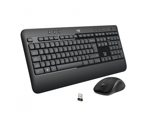 Logitech MK540 ADVANCED Wireless Keyboard and Mouse Combo teclado USB QWERTY Inglés Negro, Blanco