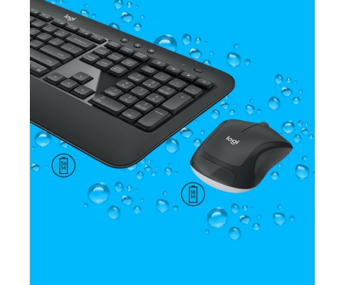 Logitech MK540 ADVANCED Wireless Keyboard and Mouse Combo teclado USB QWERTY Inglés Negro, Blanco
