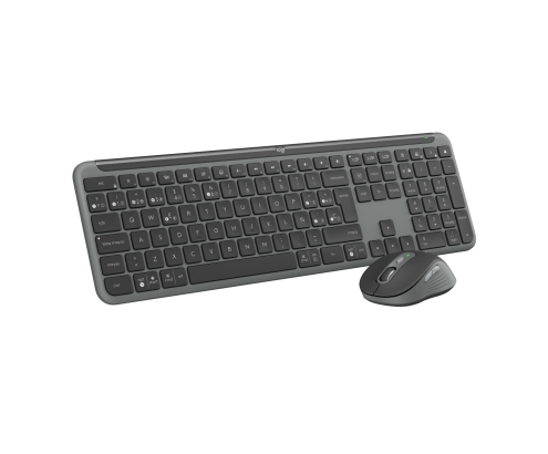 Logitech MK950 Signature Slim, teclado y ratón inalámbricos, diseño elegante, escritura y clics discretos, uso alternante de 3 dispositivos, Blueto