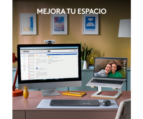 Logitech MK950 Signature Slim, teclado y ratón inalámbricos, diseño elegante, escritura y clics discretos, uso alternante de 3 dispositivos, Blueto