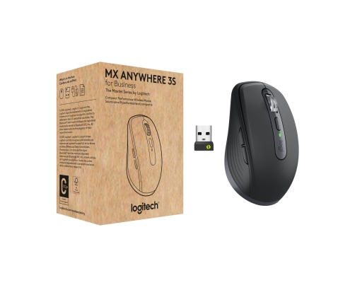 Logitech MX Anywhere 3S for Business ratón mano derecha RF Wireless + Bluetooth Laser 8000 DPI