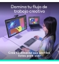 Logitech MX Creative Console, keypad programable con 9 teclas LCD personalizables y dial de control para diseño gráfico, edición de vídeo, fotogra
