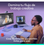 Logitech MX Creative Console, keypad programable con 9 teclas LCD personalizables y dial de control para diseño gráfico, edición de vídeo, fotogra