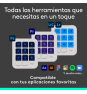 Logitech MX Creative Console, keypad programable con 9 teclas LCD personalizables y dial de control para diseño gráfico, edición de vídeo, fotogra