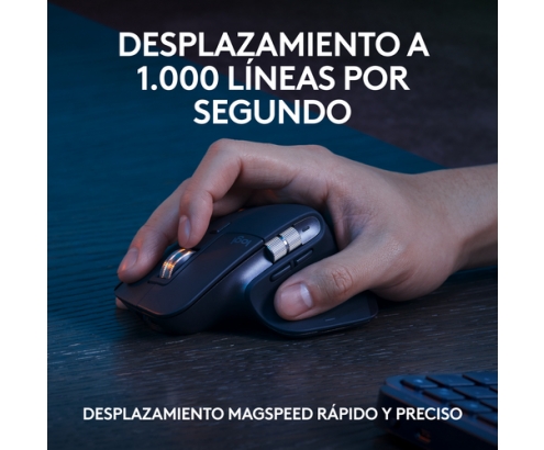 Logitech MX Keys S Combo teclado Ratón incluido RF Wireless + Bluetooth QWERTY Español Grafito
