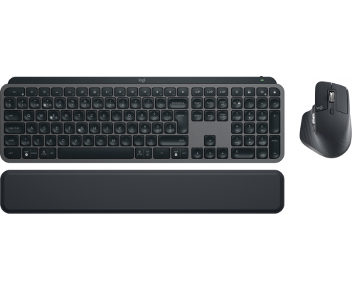 Logitech MX Keys S Combo teclado Ratón incluido RF Wireless + Bluetooth QWERTZ Suizo Grafito