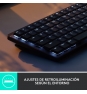 Logitech MX Mini Mechanical teclado RF Wireless + Bluetooth QWERTY Internacional de EE.UU. Grafito, Gris