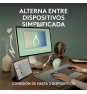 Logitech Pebble Keys 2 K380s teclado RF Wireless + Bluetooth QWERTY Español Blanco