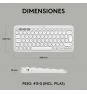 Logitech Pebble Keys 2 K380s teclado RF Wireless + Bluetooth QWERTY Español Blanco