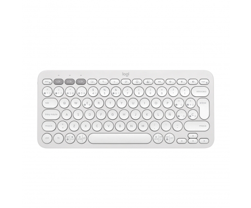 Logitech Pebble Keys 2 K380s teclado RF Wireless + Bluetooth QWERTY Español Blanco