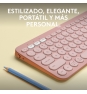 Logitech Pebble Keys 2 K380s teclado RF Wireless + Bluetooth QWERTY Español Rosa