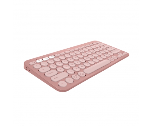 Logitech Pebble Keys 2 K380s teclado RF Wireless + Bluetooth QWERTY Español Rosa