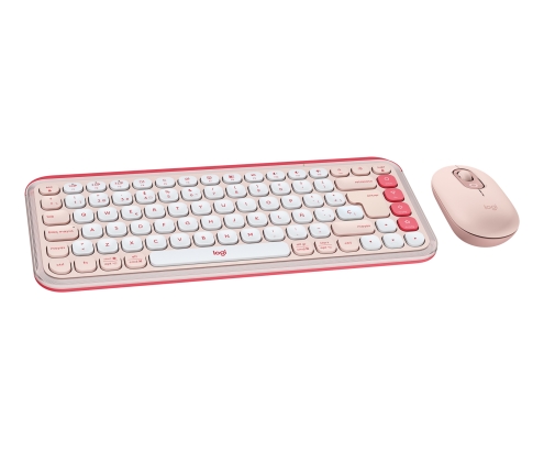 Logitech POP ICON COMBO, combinación de teclado y ratón Bluetooth, escritura cómoda, teclas y botones programables, clics discretos, Easy-Switch ha