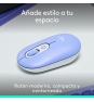 Logitech POP Mouse, ratón inalámbrico Bluetooth compacto y portátil con botones programables y clics discretos, tecnología Easy-Switch para altern