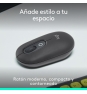 Logitech POP Mouse, ratón inalámbrico Bluetooth compacto y portátil con botones programables y clics discretos, tecnología Easy-Switch para altern