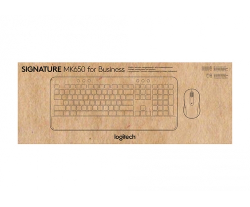 Logitech Signature MK650 Combo For Business teclado Ratón incluido Bluetooth QWERTY Danés, Finlandés, Noruego, Sueco Grafito