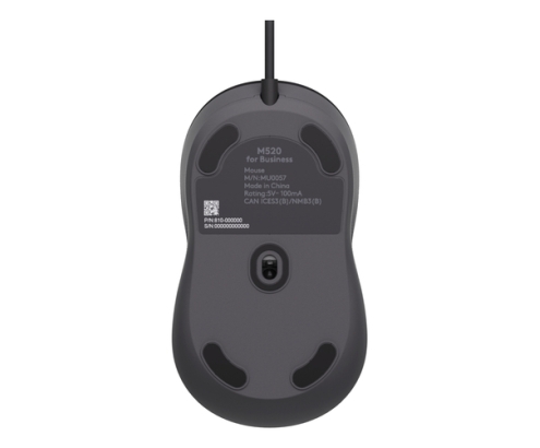 Logitech Signature Wired M520 for Business ratón Oficina Ambidextro USB Tipo C Óptico 4000 DPI