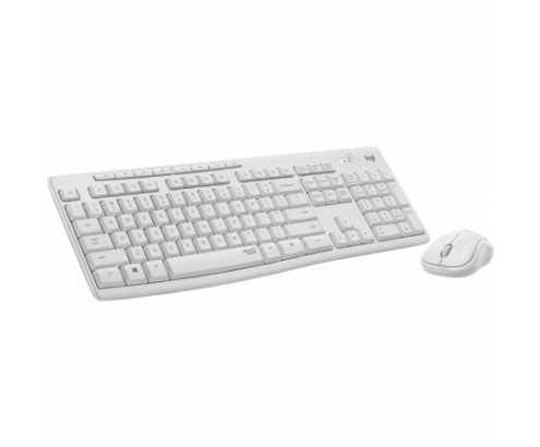 Logitech silent touch teclado y raton inalambrico 2.4ghz nano receptor USB alcance 10m blanco 920-009822