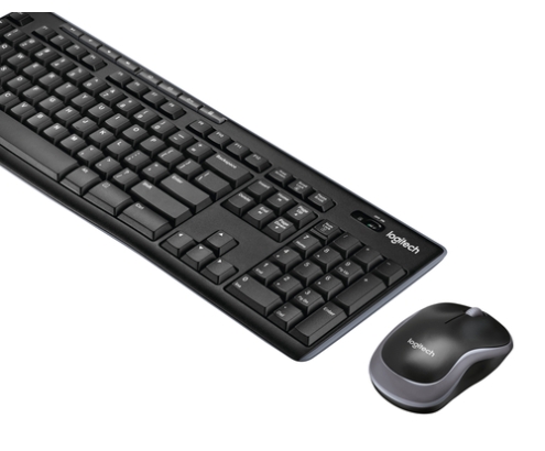 Logitech Wireless Combo MK270 teclado Ratón incluido Hogar USB QWERTZ Alemán Negro