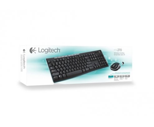 Logitech Wireless Combo MK270 teclado USB AZERTY Francés Negro