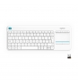 Logitech Wireless Touch Keyboard K400 Plus teclado RF inalámbrico QWERTY Inglés Blanco