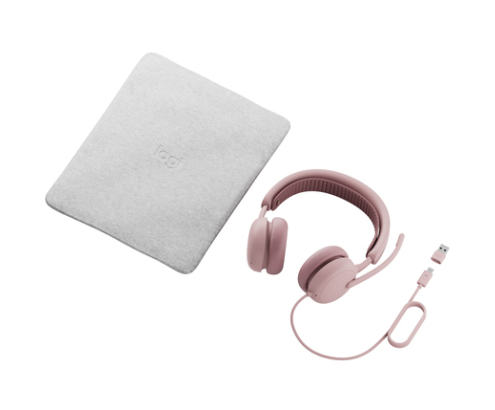 Logitech Zone Wired 2 Auriculares Alámbrico Diadema Llamadas/Música USB Type-C / USB Type-A Rosa