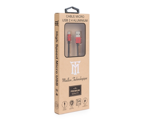 Maillon Technologique Premium MTPMUR241 cable USB USB 2.0 1 m USB A Micro-USB B Rojo
