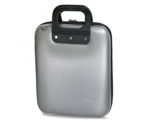 Maletin evitta bag carbon para portatiles 12.5p cierre doble cremallera correa hombro ajustable plata EVLB000611
