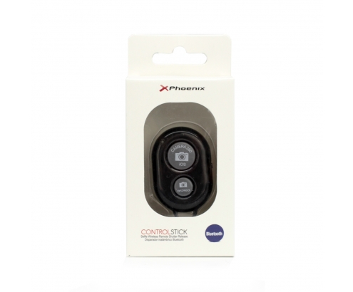 Mando inalambrico bluetooth phoenix con disparador para palo baston selfie universal negro PHCONTROLSTICK
