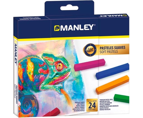 Manley Estuche 24 Ceras soft pastels 
