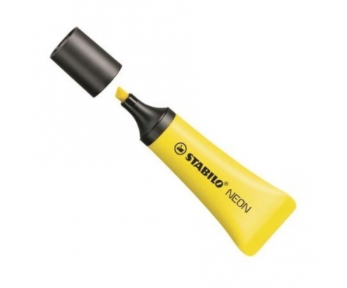MARCADOR FLUORESCENTE STABILO TECNOLOGIA ANTI-SECADO 2 ANCHOS DE TRAZO 2+5MM NEON AMARILLO 72/24