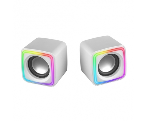 Mars Gaming Altavoces Gaming RGB Compactos Procesador Sonido DSP 8W Blanco