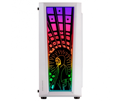 Mars Gaming MC-ART Blanco Caja PC Gaming ATX Doble Cristal Templado Dibujable ARGB 12 Modos Ventilador 12cm