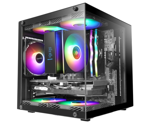 Mars Gaming MC-CUBE carcasa de ordenador Mini Tower Negro