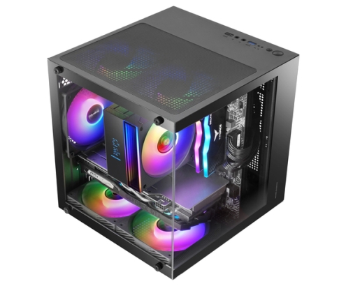 Mars Gaming MC-CUBE carcasa de ordenador Mini Tower Negro