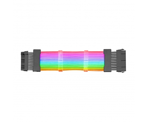 Mars Gaming MCA-24 Cable Extensor ARGB 24pin ATX para Placa Base LEDs Ultrabrillantes Compatibilidad Total AWG18 de Cobre Puro 265mm