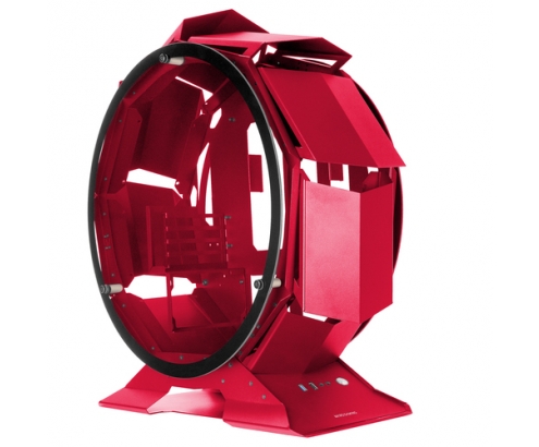 Mars Gaming MCORB Rojo Caja PC Gaming Micro-ATX XL Diseño Circular Custom Doble Cristal Templado