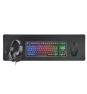 Mars Gaming MCP-RGB3, Pack Gaming Teclado Fixed RGB + Ratón Gaming RGB Flow 3200 DPI + Auriculares Over-Ear RGB + Alfombrilla XXL, Negro, Idioma Espa