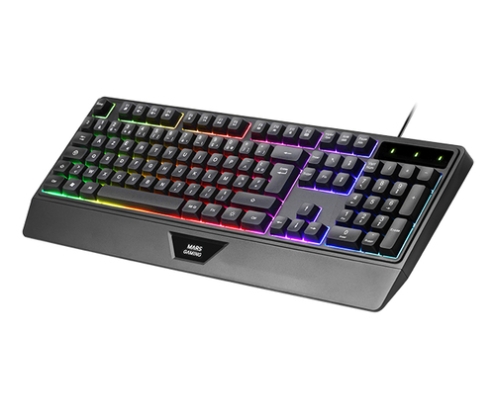 Mars Gaming MCP124PRO, Combo Gaming 4en1, Teclado RGB H-Mech con Reposamuñecas, Ratón RGB 3200DPI y Switches HUANO, Auriculares FRGB, Alfombrilla Na