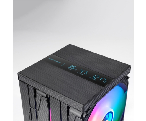 Mars Gaming MCPU-LCDPRO Procesador Refrigerador de aire 12 cm Negro 1 pieza(s)