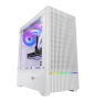 Mars Gaming MCQUANTUMW carcasa de ordenador Midi Tower Blanco