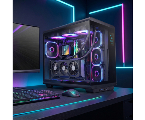 Mars Gaming MCREVMAX carcasa de ordenador Midi Tower Negro